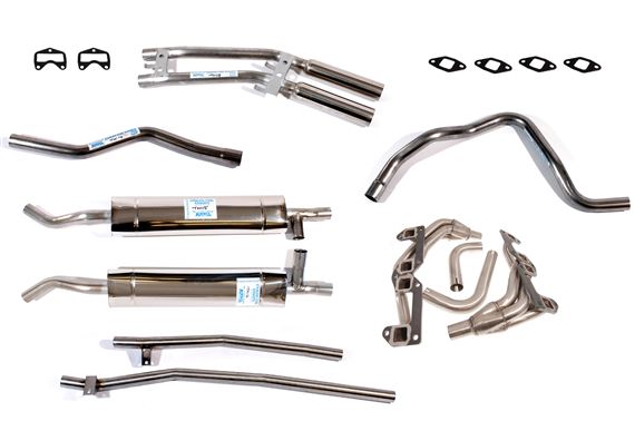 Stainless Steel Sports Exhaust System Triumph V8 - Type 65 Auto - Large Bore Tail Pipes - RS1609