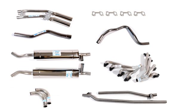 Stainless Steel Sports Exhaust System Rover V8 - Type 65 Auto - Large Bore Tail Pipes - RS1615