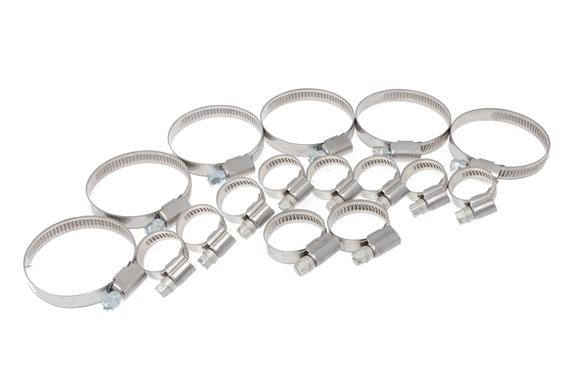 Hose Clip Set - Stainless Steel Band type - Car Set - With A/C - RS1720BACSS
