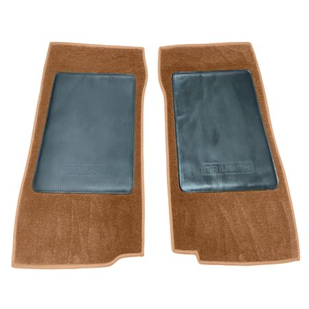 Triumph Stag Front Footwell Overmats RHD - Pair - Deluxe - Beige - RS2048BEIGE