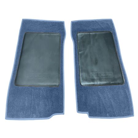 Triumph Stag Front Footwell Overmats RHD - Pair - Deluxe - Light Blue - RS2048LIGHTBLUE