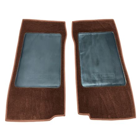 Triumph Stag Front Footwell Overmats RHD - Pair - Deluxe - Tan - RS2048TAN