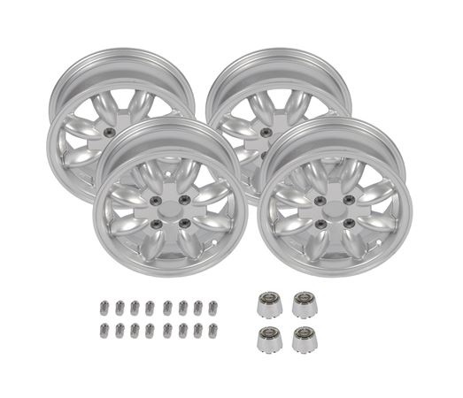 Classic 8 Spoke Alloy Road Wheel Kit - 5.5J x 13 - 3/8 Studs Inc Nuts and Centres - RT122955X13