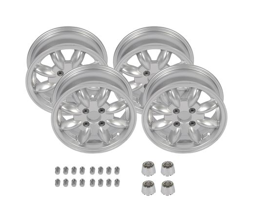 Classic 8 Spoke Alloy Road Wheel Kit - 5.5J x 13 - 7/16 Studs Inc Nuts and Centres - RT123255X13