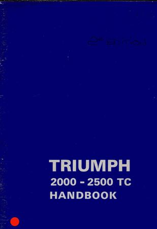 Owners Handbook - 2000, 2500Tc Mk2 - 1975-1977 - RTC9231RG - OTP