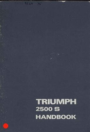 Owners Handbook - 2500S - 1975-1976 - RTC9238GR - OTP