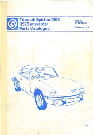 Parts Catalogue - Spitfire 1500 - 1975-1980 - RTC9819CBGR - OTP