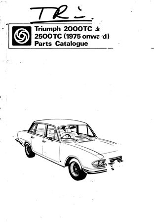 Parts Catalogue - 2000, 2500Tc, 2500S Mk2 - 1975-1977 - RTC9820CAGR - OTP