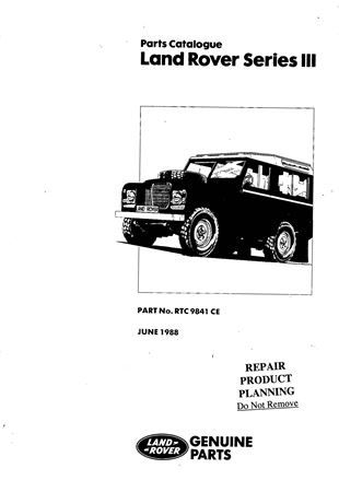 Parts Catalogue - Series 3 - 1971-1985 - RTC9841CEGR - OTP