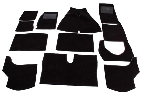 Luxury Wool Carpet Set - Black - Triumph TR3A from TS60001 - RW3019BLACKWOOL