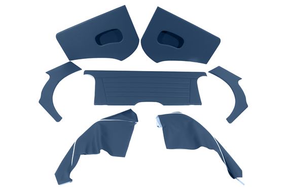 Triumph TR3A from TS60000 Interior Trim Kit - Blue with White Piping - RW3030BLUE