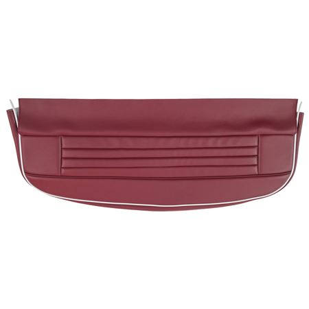 Triumph TR3A Rear Seat Cover Kit - Red Vinyl with White Piping - RW3184RED