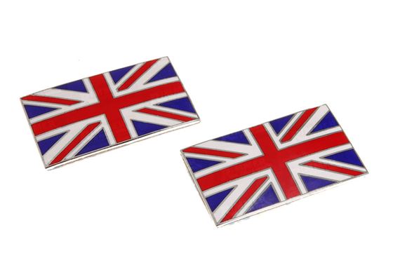 Union Jack Enamel Badge - Self Adhesive 30 x 50mm (pair) - RX1299SE - Aftermarket