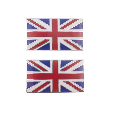 Union Jack Badge Enamel Pair Self Adhesive 30 x 50mm - RX1299SE