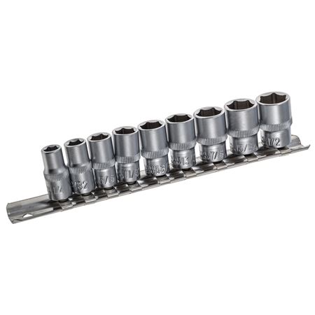 AF Socket Set 1/4" D - 9 Piece - RX2287 - Laser