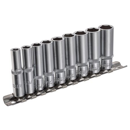 AF Deep Socket Set - 1/4" D - 9 Piece - RX2288 - Laser