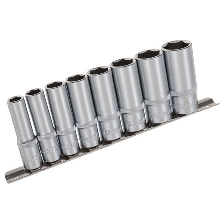AF Deep Socket Set - 3/8" D - 8 Piece - RX2290 - Laser