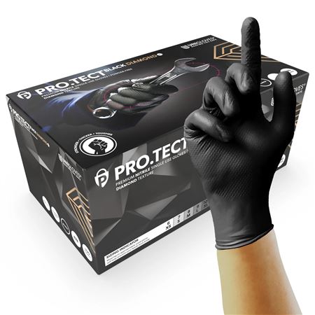 Nitrile Disposable Gloves Black Large (100 pieces) - RX2727L