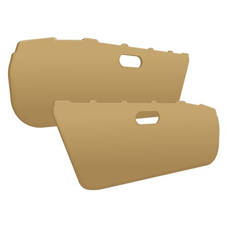 Door Trim Panel Leather Covered ABS (pair) Biscuit 1989-97 - RY1031