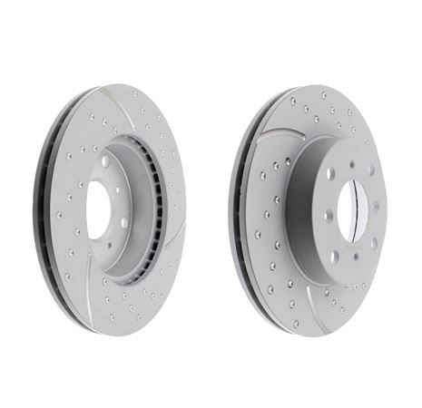 EBC Turbo Grooved Front Brake Discs - Vented Pair - Rover 800 - SDB10026SLPUR