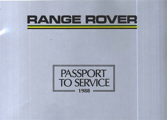 Passport-Service - Range Rover Classic - 1988 - SMR651USVW1988GR - OTP