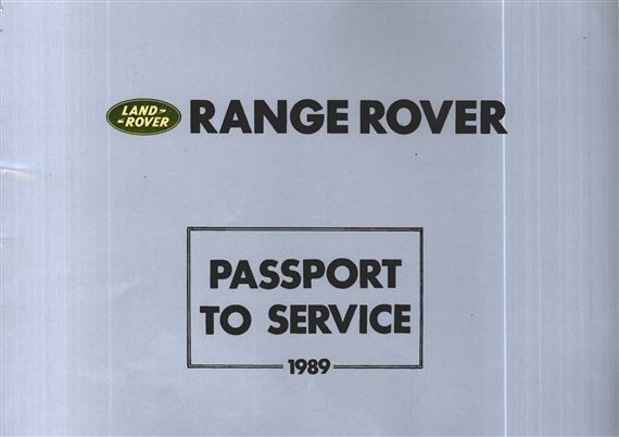 Passport-Service - Range Rover Classic - 1989 - SMR651USVW1989GR - OTP