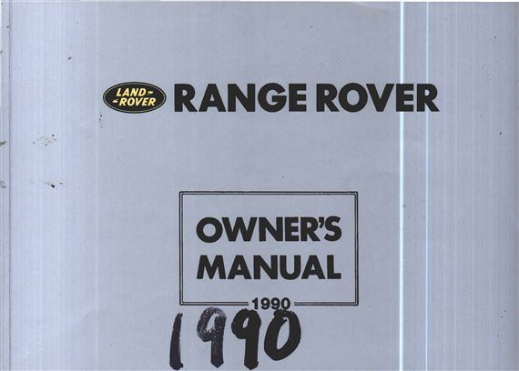 Owners Manual - Range Rover Classic - 1990 - SRR650USHB1990GR - OTP