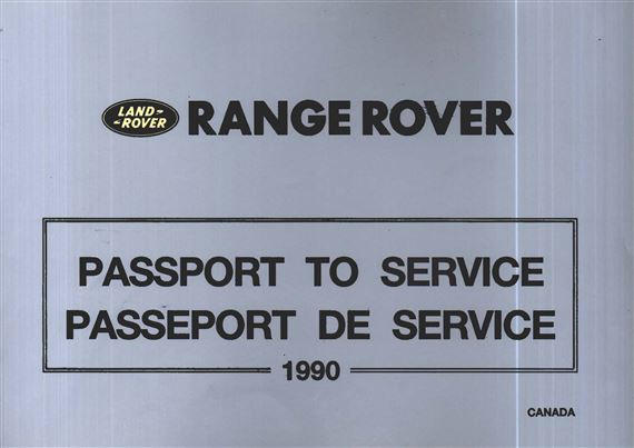 Passport-Service - Range Rover Classic Canada - 1990 - SRR970CAVW1990GR - OTP