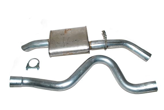 Mild Steel Rear Exhaust Silencer & Axle Pipe - 3.9 Litre - STC3718P - Aftermarket