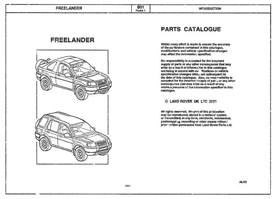 Parts Fiche - Freelander 1 NAS - 2001-2002 - STC9209FCGR - OTP