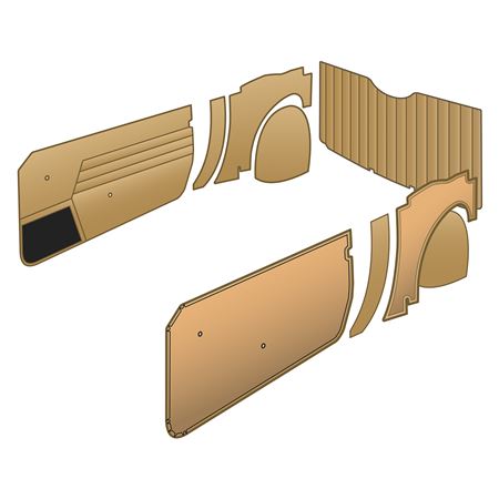 Trim Panel Kit - Vinyl Light Tan Spitfire Mk3 - TKA73032