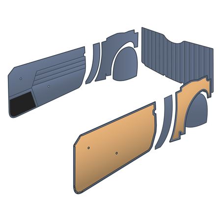 Trim Panel Kit - Vinyl Shadow Blue Spitfire Mk3 - TKA73071