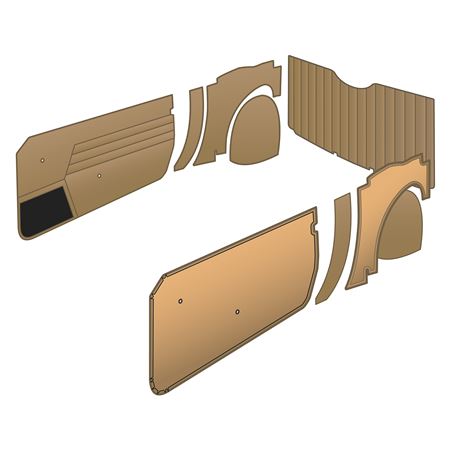 Trim Panel Kit - Vinyl Biscuit Spitfire Mk4-1500 - TKA74031