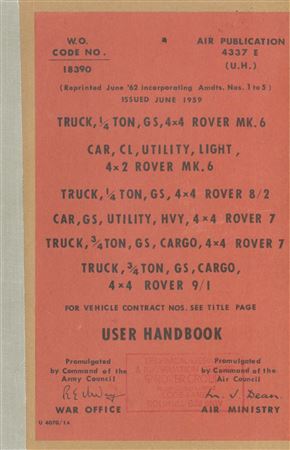 User Handbook - Series 3 1/4T 3/4T GS FFR - 1962-1963 - U40623GR - OTP