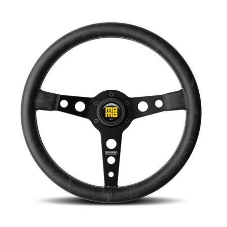 Steering Wheel - Prototipo Heritage Black Spoke/Black Leather 350mm - RX2467 - MOMO