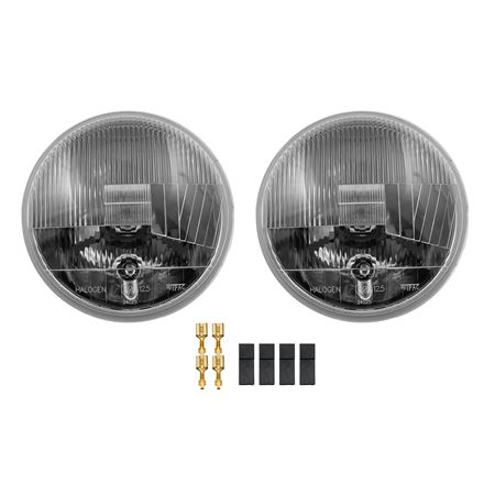 Headlamp 7" H4 Quadoptic LHD Inc Pilot (pair) - WPS4699 - Wipac