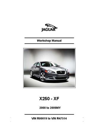 Service Manual - Jaguar XF & XFR - 2008-2013 - XFWKSMGR - OTP