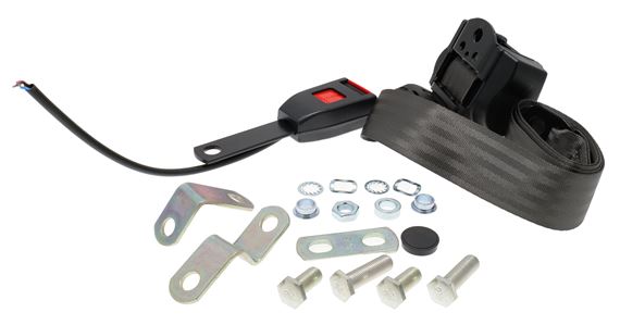 Front Seat Belt Kit - Inertia Reel - 15cm Stalk with Wiring - Each - Grey - XKC252815WGREY - Securon
