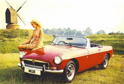 Poster - MGB and Windmill 1971 - ZMG671504 - Genuine MG Rover
