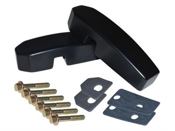 Aluminium Windscreen Brackets - Anodised Black (pair) - MUC79112BPBK - Britpart