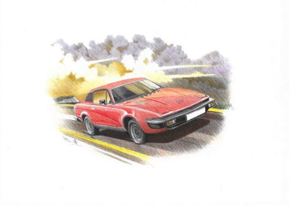 Triumph TR7 Fixed Head Coupe Personalised Portrait in Colour - RB2034COL