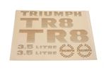 Triumph TR8 Transfer - Strobed Set - Gold - RB7276GOLD