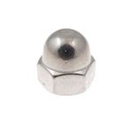 Brass Domed Nut 1/4" UNF Highly Polished - 14B1981