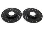EBC Turbo Grooved Front Brake Discs - Solid Pair - Triumph Specific Applications - 208715UR