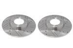 Brake Disc Set - Pair - Cross Drilled and Grooved - Triumph TR Specific Applications - 209327XD - TRW