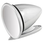Door Mirror Bullet Type 3.5" Flat Glass Chrome - 222372 - Tourist Trophy