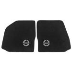 Overmats Plush Carpet (pair) Black with Triumph Logo - 240785