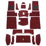 Carpet Set Complete - Red Nylon LHD - Midget 1500 - 242572 - Moss