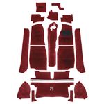 Carpet Set Premium - Red Moulded Nylon RHD - MGB GT - 244336