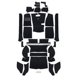 Carpet Set Standard - Black Nylon Sewn LHD - MGB GT - 244415 - Moss